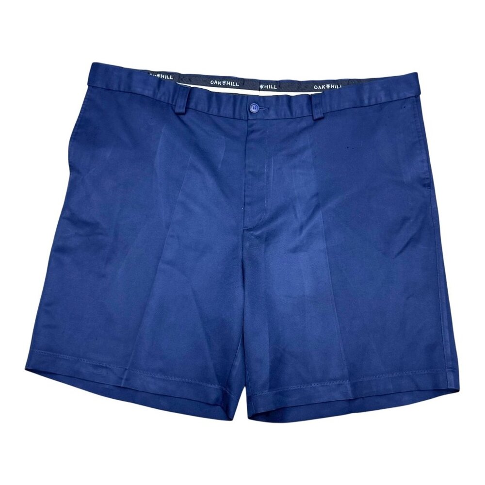 Oak Hill Mens Classic Navy Blue Stretch Chino Shorts Comfort Waist Big & Tall 48